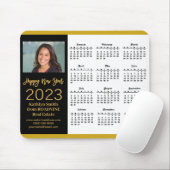 2023 Calendar Business Gold Script Photo Muismat (Met muis)