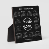 2023 Calendar Company Logo Black Business Fotoplaat (Voorkant)