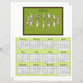 2023 Calendar Fabric Font Rabbits Dancing (Voorkant / Achterkant)