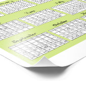 2023 Calendar Fabric Font Rabbits Dancing Foto Afdruk (Hoek)