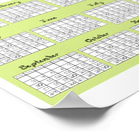 2023 Calendar Fabric Font Rabbits Dancing Poster (Hoek)