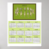 2023 Calendar Fabric Font Rabbits Dancing Poster (Voorkant)