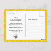 2023 Calendar Gold Glitter Modern Script Corporate Briefkaart (Achterkant)