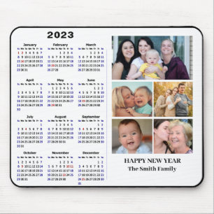 2023 Calendar Minimalist 5 Family Foto Modern Muismat