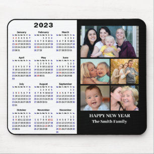 2023 Calendar Minimalist 5 Family Foto Modern Muismat