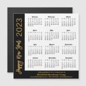 2023 Calendar Minimalist Corporate Magnetic Kaart (Voorkant / Achterkant)