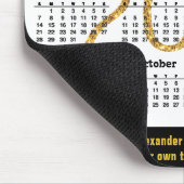 2023 Calendar Modern Gold Black Script Minimalist Muismat (Hoek)