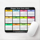 2023 Calendar Simple White Black Script Business Muismat (Met muis)