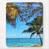 2023 Calendar Tropical Beach of Your Photo & Text Muismat (Voorkant)