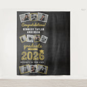 2023 Chalkboard Schets Afstuderen 9 Foto achtergro Wandkleed (Voorkant)