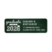 2023 Chalkboard Schets Modern Afstuderen Adres Etiket (Voorkant)