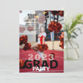 2023 Cheerleader Foto Graduation Party Kaart (Staand voorkant)