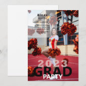 2023 Cheerleader Foto Graduation Party Kaart (Voorkant / Achterkant)