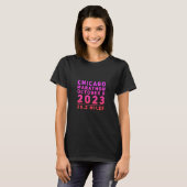 2023 Chicago Marathon Roze T-shirt (Voorkant volledig)