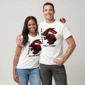 2023 Chinees jaar van de konijn, zwart rood T-shirt (Unisex)