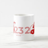 2023 Chinees jaar van het konijn, sierbloem Koffiemok (Center)