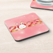 2023, Chinees nieuwjaar, konijn Bier Onderzetter (Linkerzijde)