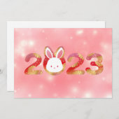 2023, Chinees nieuwjaar, konijn Kaart (Voorkant / Achterkant)