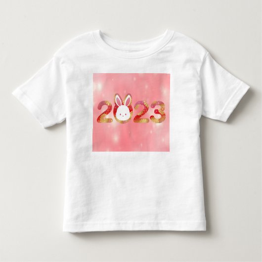 2023, Chinees nieuwjaar, konijn Kinder Shirts (Voorkant)