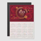 2023 Chinees nieuwjaar van de konijnenkalender (Voorkant / Achterkant)