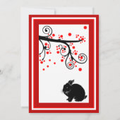 2023 Chinese nieuwjaarsuitnodiging voor konijnen Kaart (Achterkant)