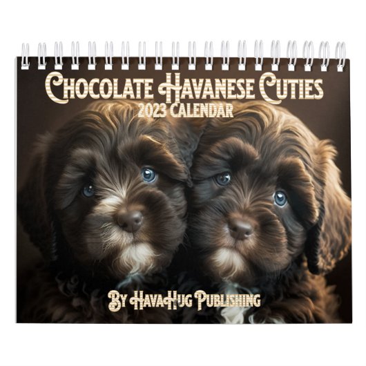 2023 Chocolade Havanese Puppy Calendar door HavaHu Kalender (Hoes)