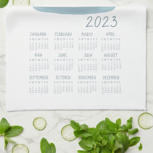 2023 Coffee Tea Towel Calendar Wall Art Theedoek (Gevouwen)