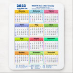 2023 Colorful Calendar Modern Blue Business Muismat<br><div class="desc">Agenda 2023 met openbare Feestdagen Modern Geometric Blue en Gold Strees Corporate Business Muismat met agenda 2023. Alle teksten zijn vooraf geregeld zodat u zich gemakkelijk en snel kunt personaliseren met uw eigen details.</div>