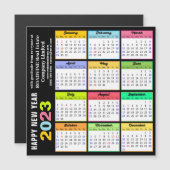 2023 Colorful Calendar Modern Business Magnetic (Voorkant / Achterkant)