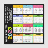 2023 Colorful Calendar Modern Business Magnetic (Voorkant)