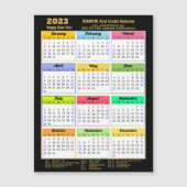 2023 Corporate Gold Script Modern Calendar Magnet (Voorkant)