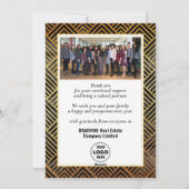 2023 Corporate Photo Gold Script Modern Calendar Feestdagenkaart (Achterkant)