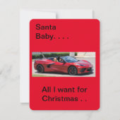 2023 Corvette met Kerstmis Feestdagenkaart (Voorkant)
