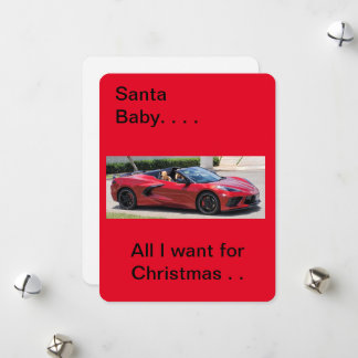 2023 Corvette voor Kerstmis Feestdagenkaart