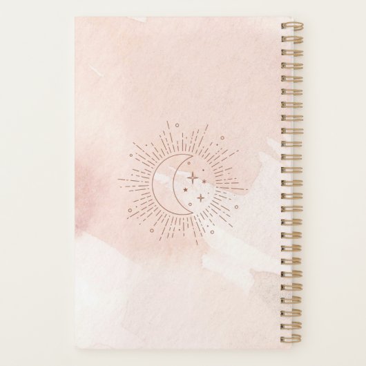 2023 Cosmos Planner | Lichtroze maan & Star (Achterkant)