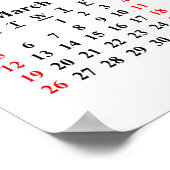 2023 Creëer Uw eigen kalender voor aangepaste Post Poster (Hoek)