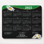 2023 Dagen over zwarte en witte Muismat (Voorkant)