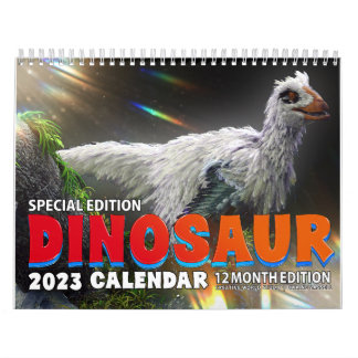 2023 DINOSAUR WORLD CALENDAR: Kinder agenda afdruk Kalender