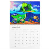 2023 DINOSAUR WORLD CALENDAR: Kinder agenda afdruk Kalender (Jan 2027)