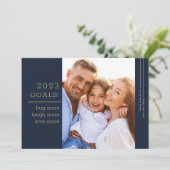 2023 Doelstellingen Stijlvolle, moderne nieuwjaars Feestdagenkaart (Staand voorkant)