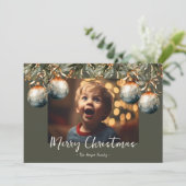 2023 Een foto Ornament Feestdagenkaart (Staand voorkant)