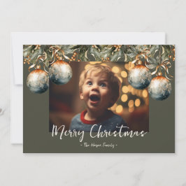 2023 Een foto Ornament Feestdagenkaart