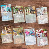 2023 Eenvoudig aangepast fotocollage 4 per maand Kalender