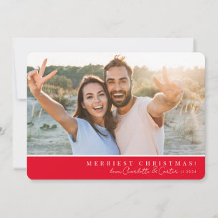 2023 EENVOUDIGE FOTO vrolijke kerst kalligrafie ro Feestdagenkaart