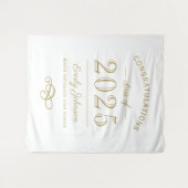 2023 Elegante Gouden Aangepaste Afstuderen Wandkleed (Voorkant (horizontaal))