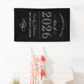 2023 Elegante Zwarte en Grijze Aangepaste Afstuder Spandoek (Insitu)