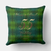 2023 Emerald Wedding 55th Jubileum Parents Kussen (Achterkant)