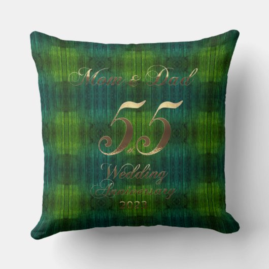 2023 Emerald Wedding 55th Jubileum Parents Kussen (Achterkant)