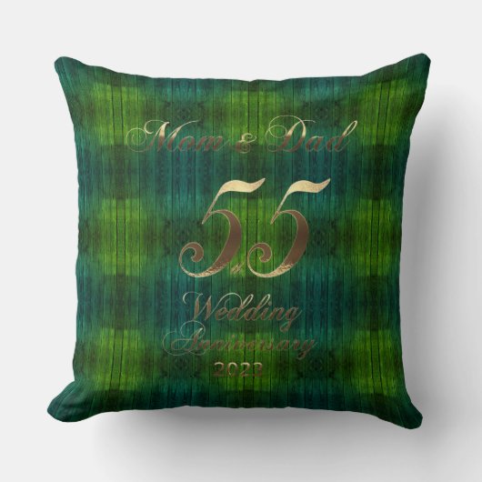 2023 Emerald Wedding 55th Jubileum Parents Kussen (Voorkant)