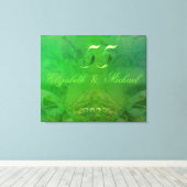 2023 Emerald Wedding 55th Wedding Jubileum Canvas Afdruk (Insitu (Houten vloer))